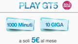 Tre PLAY GT5: ecco la nuova offerta di 3 Italia con 10GB di traffico dati e 1000 minuti a 5 al mese