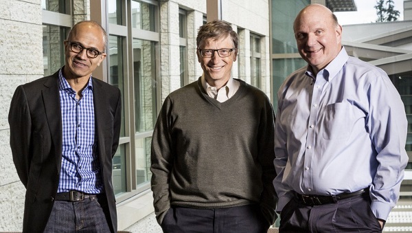 Satya Nadella, Bill Gates, Steve Ballmer